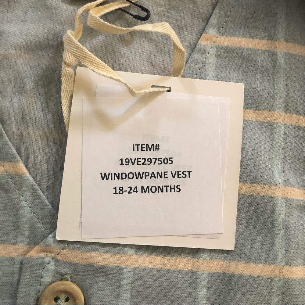 NWT Hallmark Baby Blue Vest 18-24 Months - Picture 2 of 3
